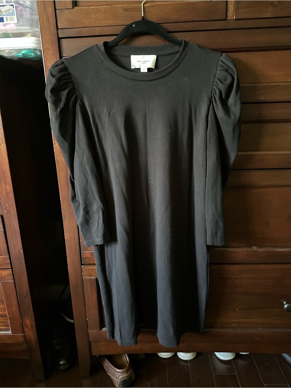 Pomander Place Black Crewneck Tee Dress